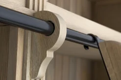 Flamant Balmore, Boekenkast, Verweerd Eiken, 2-Delig, Met Ladder