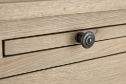 Flamant Balmore, Boekenkast, Verweerd Eiken, 2-Delig, Met Ladder