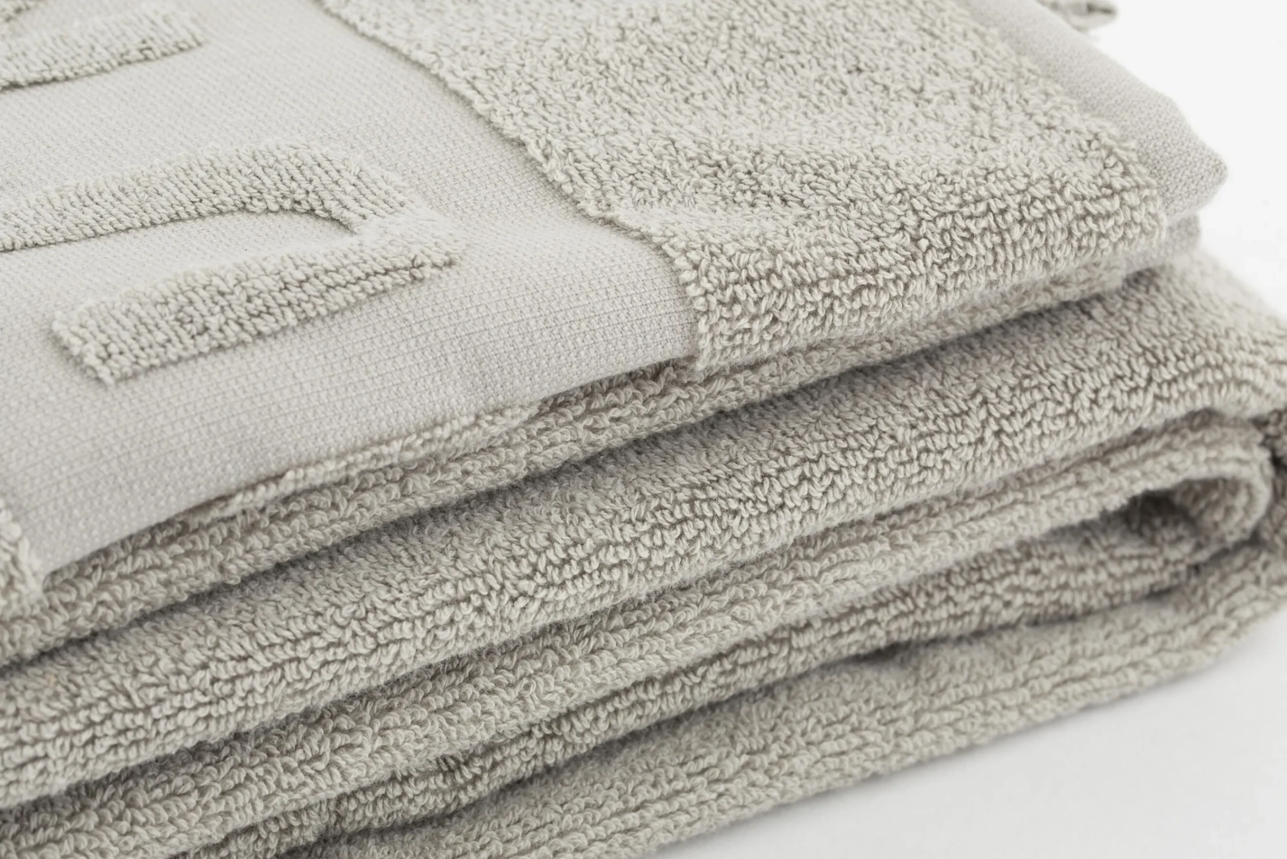 Flamant Baobao, Badhanddoek, Lichtgrijs, 100X180 Cm