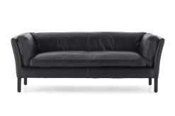 Flamant Bellamy, Bank, Zwart, Leer, 2,5-Zits