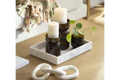 Flamant Berami, Kandelaar, Glas, Bruin, L