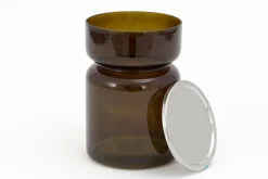 Flamant Berami, Kandelaar, Glas, Bruin, L