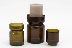 Flamant Berami, Theelichthouder, Glas, Bruin