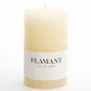 Flamant Beth, Kaars, Kleur Creme, 7X11,5Cm