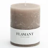 Flamant Beth, Kaars, Kleur Taupe, 9X11,5Cm
