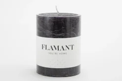 Flamant Beth, Kaars, Kleur Zwart, 7X9Cm