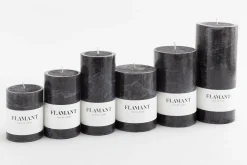 Flamant Beth, Kaars, Kleur Zwart, 7X9Cm