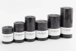 Flamant Beth, Kaars, Kleur Zwart, 9X11,5Cm