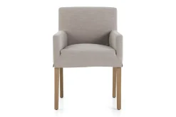 Flamant Billy, Fauteuil, Berken, Gebroken Wit Linnen