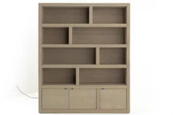 Flamant Bjorn, Boekenkast, Verweerd Eiken, Met Dimbare Led-Verlichting