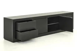 Flamant Bjorn, Tv-Meubel, Zwart, 2 Deuren, 4 Lades