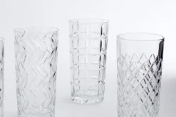 Flamant Bogart, Hoog Glas, Handgeslepen, Set Van 6