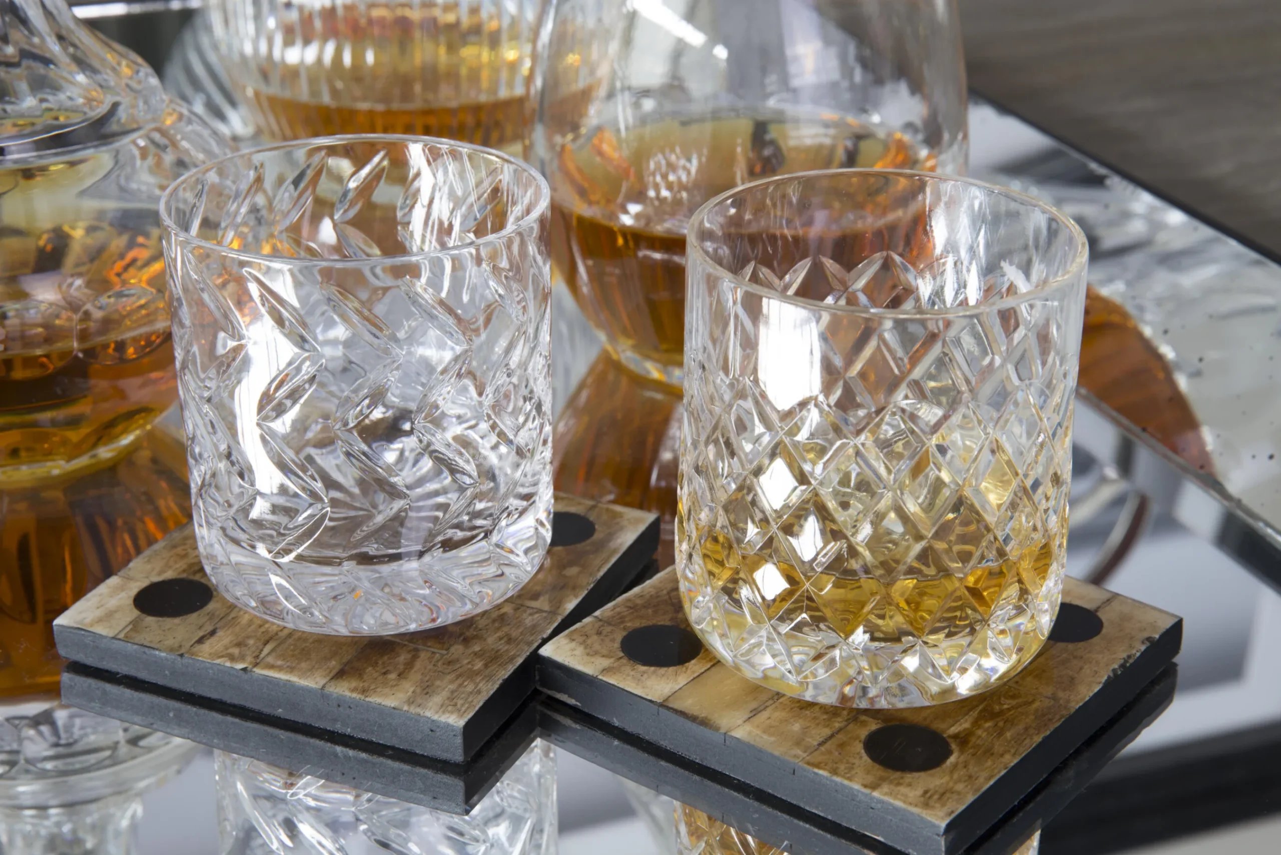 Flamant Bogart, Whiskyglas, Handgeslepen, Set Van 6