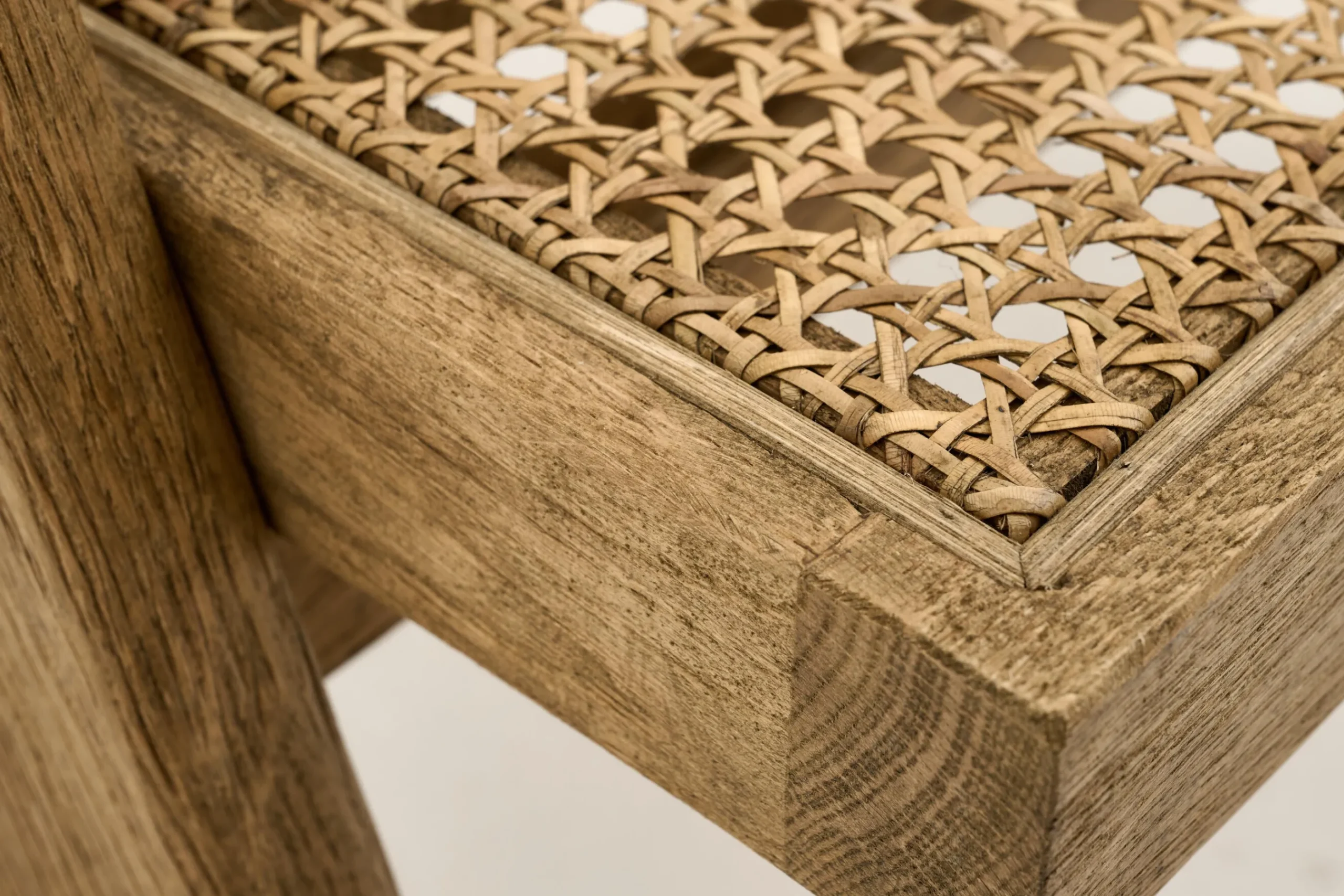 Flamant Bruno, Fauteuil, Eiken, Riet, Met Kussen