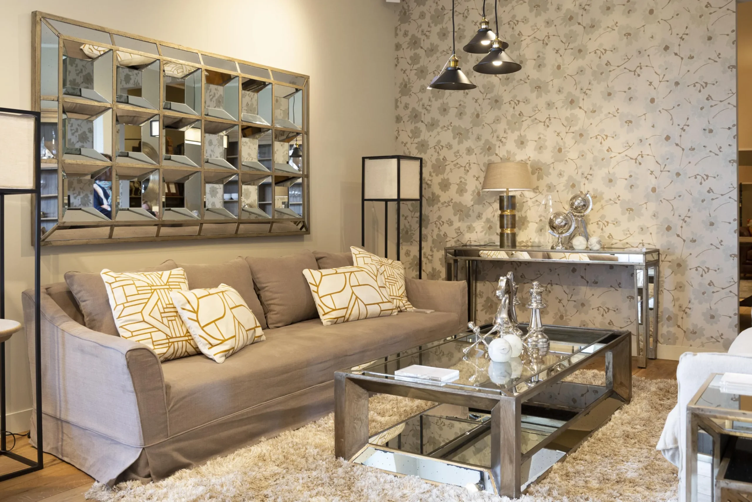 Flamant Cirino, Hanglamp, Zwart, 3 Lampenkappen