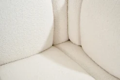Flamant Dallas, Bank, Wit, Boucle, 3-Zitsbank
