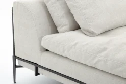 Flamant Floria, Fauteuil, Natuurlijk Linnen En Zwart Metaal