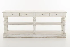Flamant Henrice, Consoletafel, 3 Niveaus, 4 Laden, Antieke Afwerking