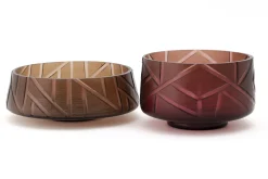 Flamant Jelger, Kom, Glas, Rook/Mauve, L