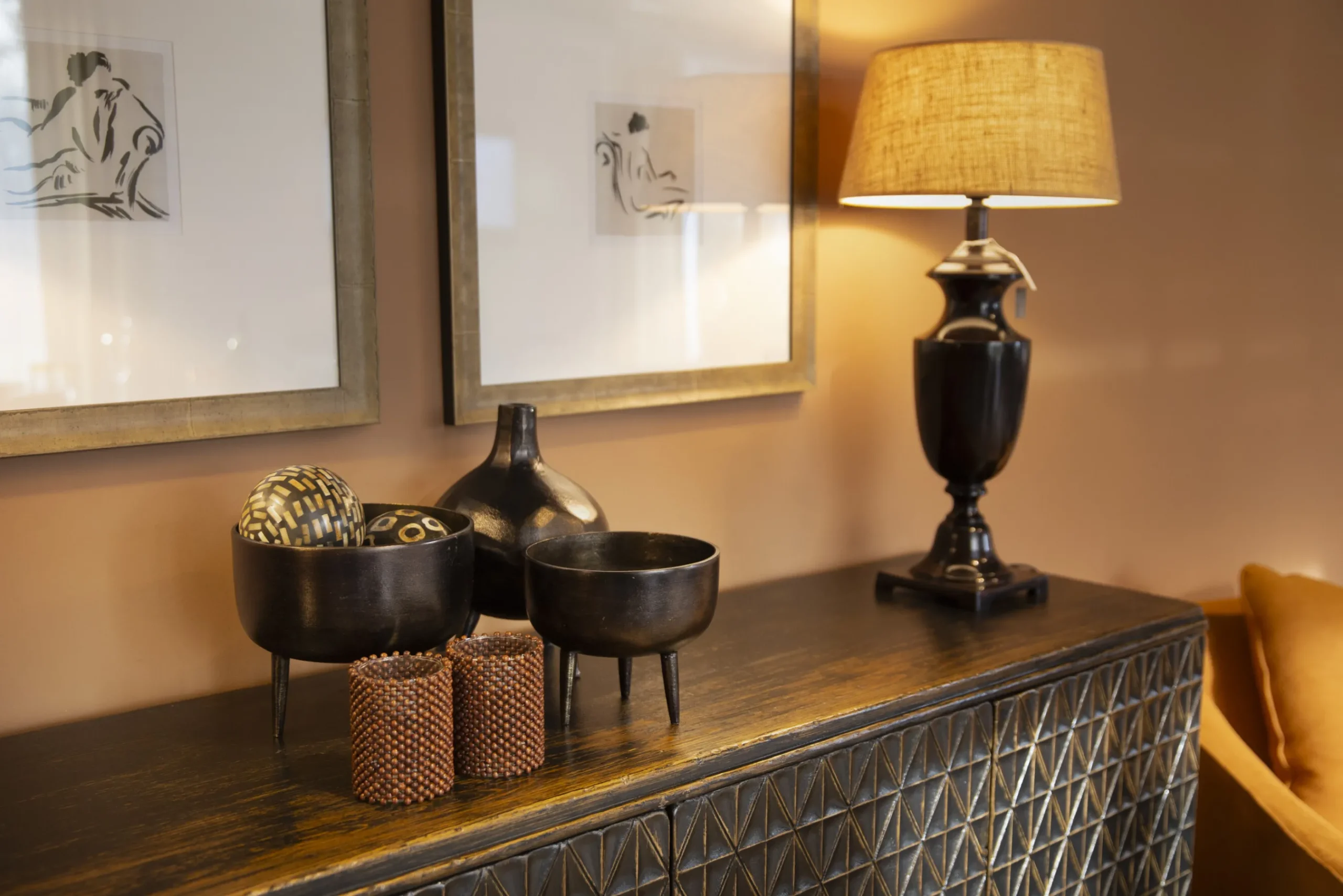 Flamant Jiven, Vaas, Metaal, Zwart