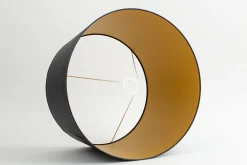 Flamant Lindro, Lampenkap, Zwart En Goud, Cilinder, 50 Cm