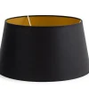 Flamant Lindro, Lampenkap, Zwart En Goud, Cilinder, 35 Cm