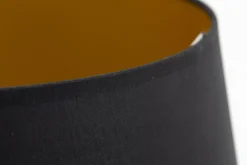 Flamant Lindro, Lampenkap, Zwart En Goud, Cilinder, 35 Cm