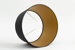 Flamant Lindro, Lampenkap, Zwart En Goud, Cilinder, 35 Cm