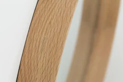 Flamant Lucente, Spiegel, Eiken, Rond, 33Cm