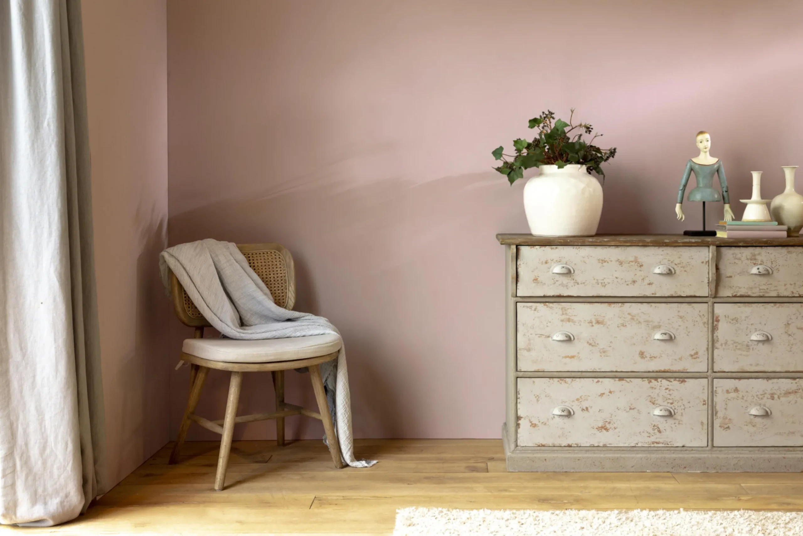 Flamant Lynn, Stoel, Eiken, Riet, Met Kussen