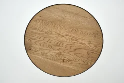 Flamant Madison, Bijzettafel, Eiken En Metaal, Rond, 60 Cm, Lichtbruin