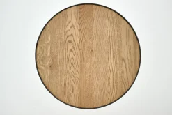 Flamant Madison, Bijzettafel, Eiken En Metaal, Rond, 45 Cm, Lichtbruin