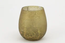 Flamant Malea, Theelichthouder, Glas, Geel, M