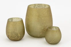 Flamant Malea, Theelichthouder, Glas, Geel, M