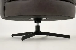 Flamant Marchetti, Fauteuil, Leer Zwart, Draaibaar