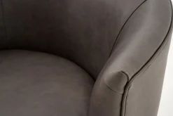 Flamant Marchetti, Fauteuil, Leer Zwart, Draaibaar