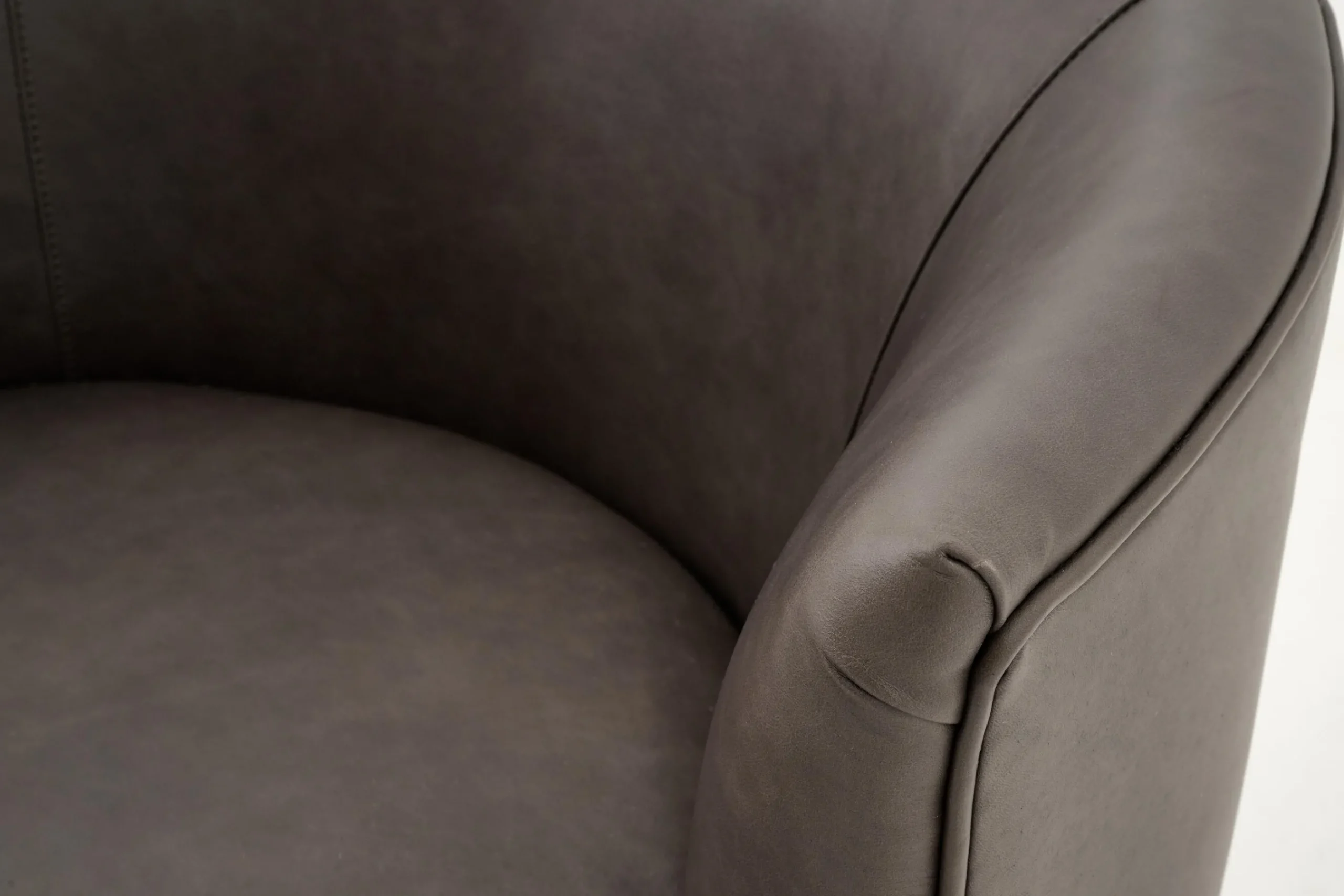 Flamant Marchetti, Fauteuil, Leer Zwart, Draaibaar