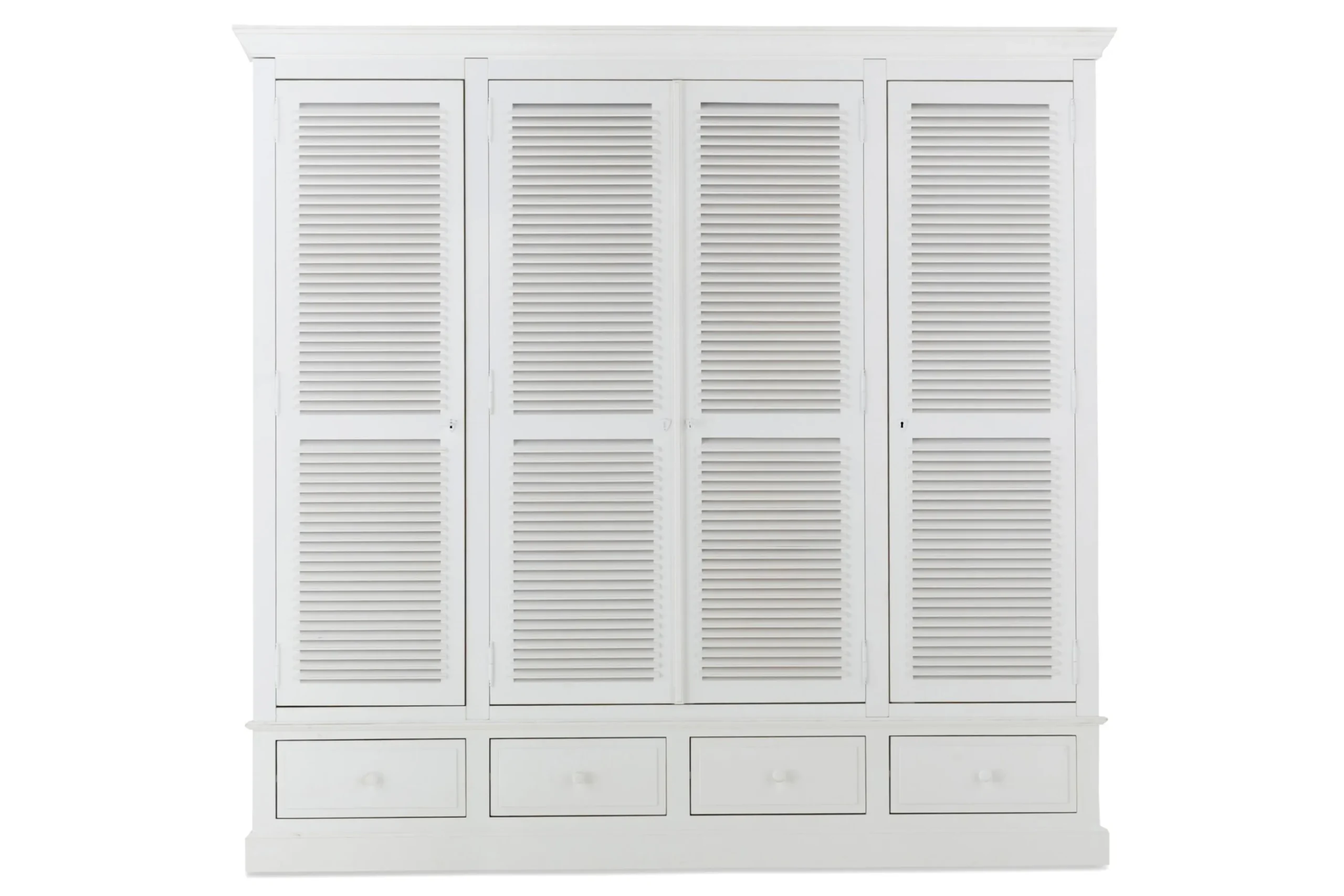 Flamant Marie, Kledingkast, Wit, 4 Deuren