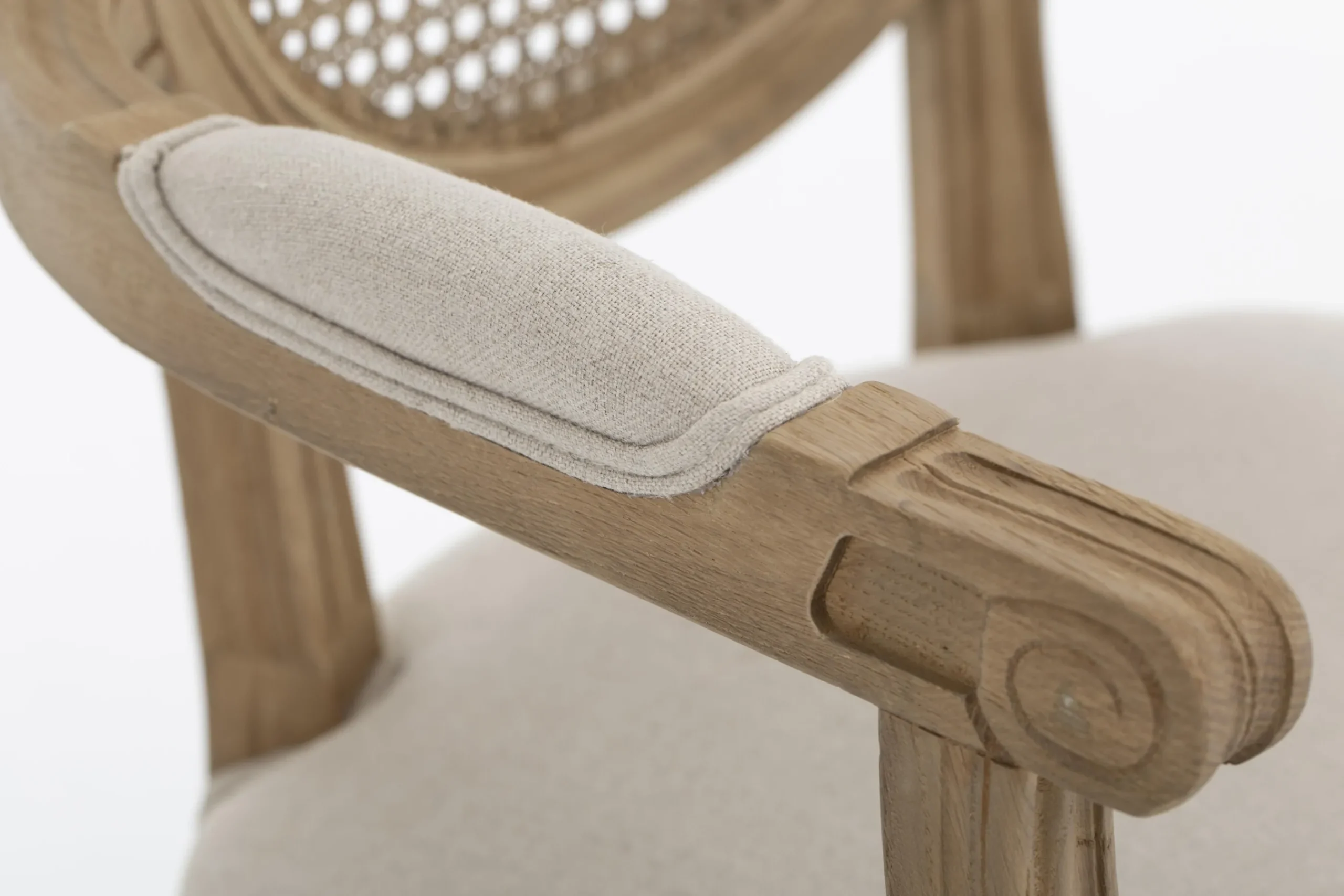 Flamant Medy, Fauteuil, Eiken, Natuurlijk Linnen