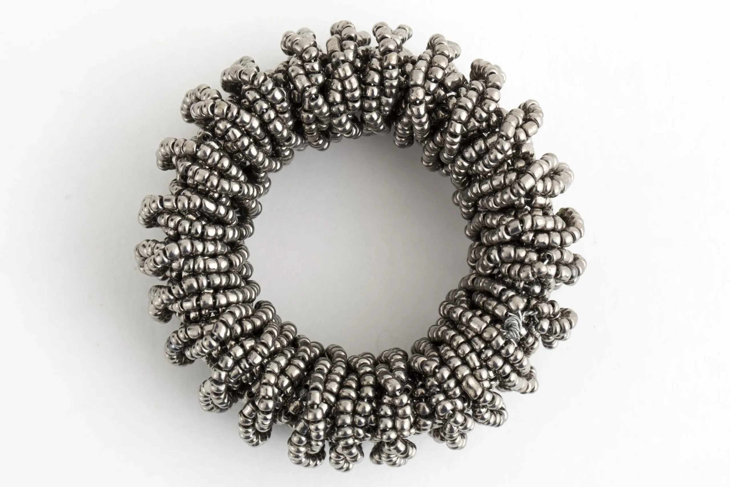 Flamant Meina, Servetring, Kralen, Grijs