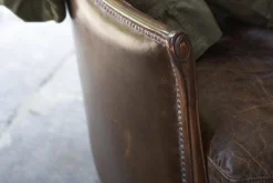 Flamant Melbury, Club Fauteuil, Donkerbruin, Leer