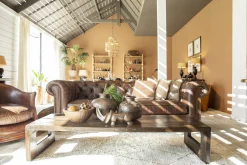 Flamant Melbury, Club Fauteuil, Donkerbruin, Leer