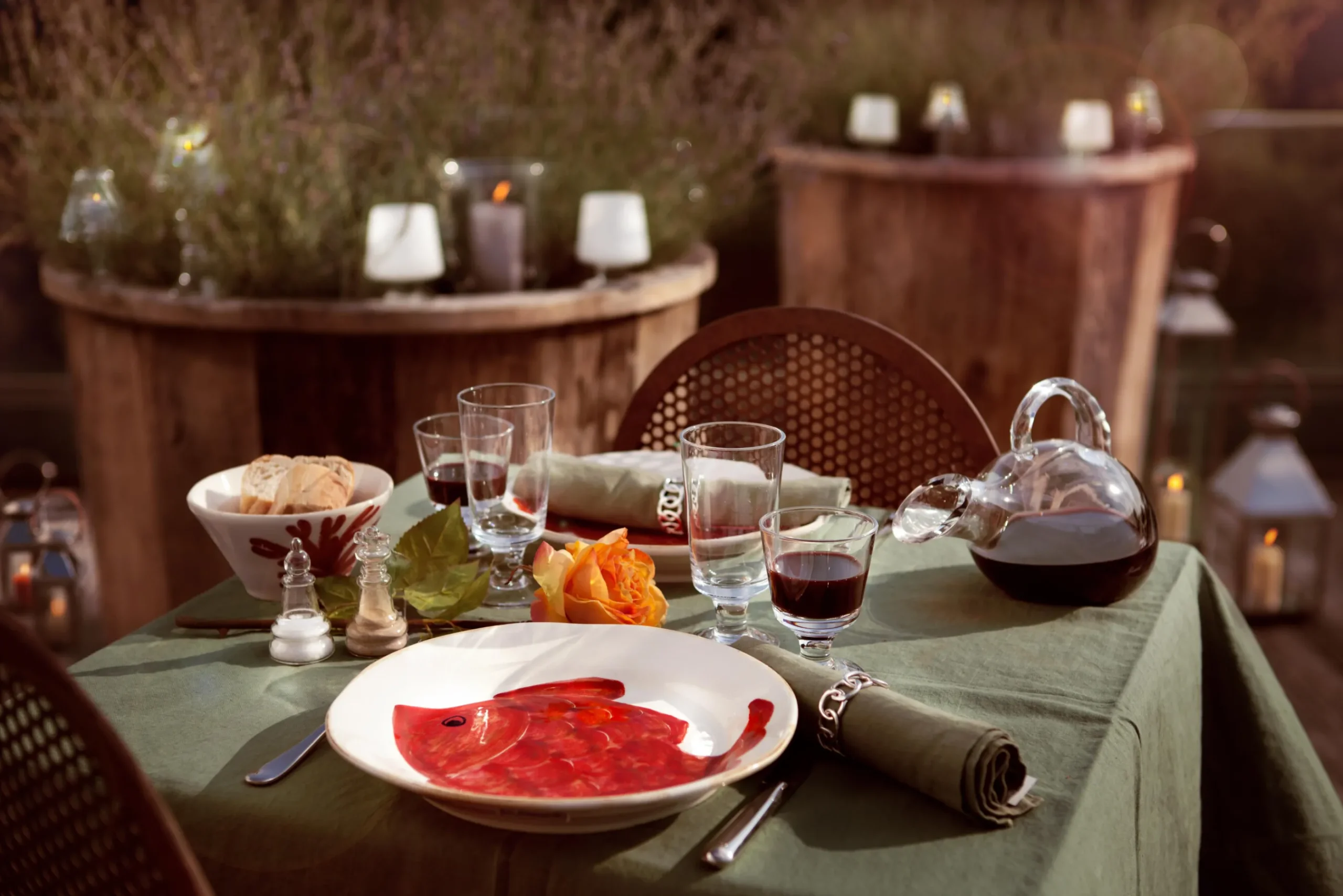 Flamant Merlot, Karaf, Glas