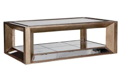 Flamant Mitchell, Salontafel, Rechthoekig, Spiegelglas En Hout, 120X70