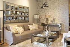 Flamant Mitchell, Salontafel, Rechthoekig, Spiegelglas En Hout, 120X70