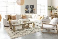 Flamant Mitchell, Salontafel, Rechthoekig, Spiegelglas En Hout, 120X70