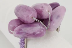 Flamant Naoh, Servetring, Kralen, Paars