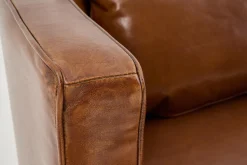 Flamant Nelia, Fauteuil, Leer Cognoac, Draaibaar