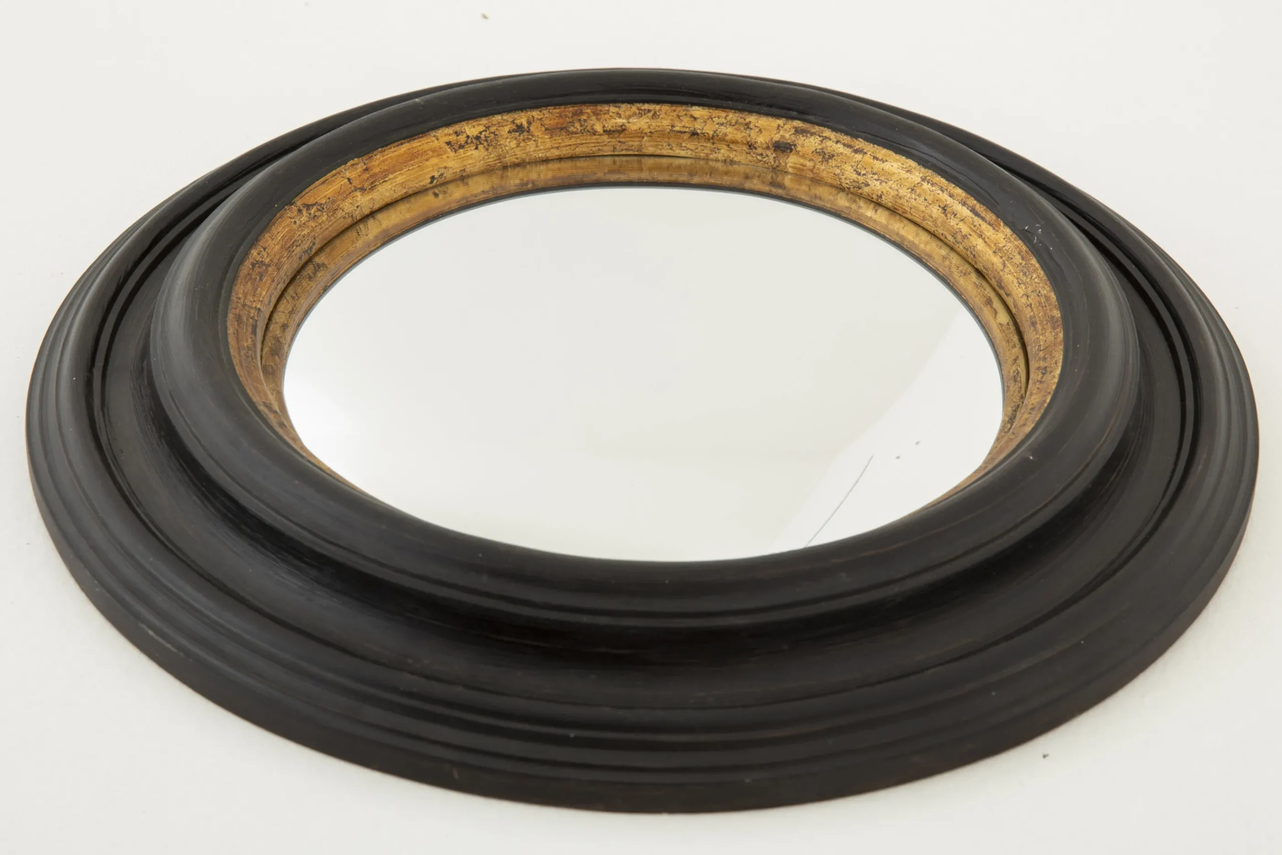 Flamant Pendolo, Spiegel, Zwart En Goud, Bol, Rond