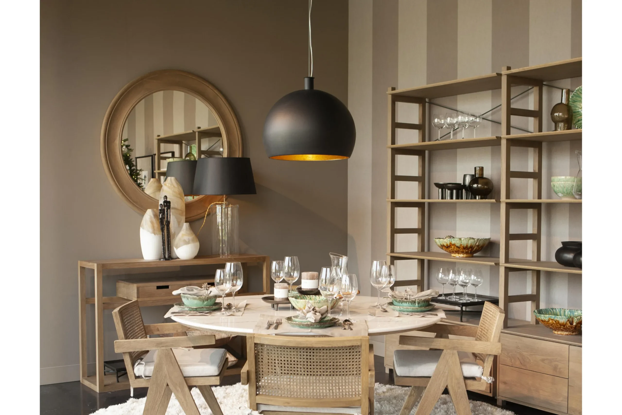 Flamant Roberts, Hanglamp, Zwart/Goud